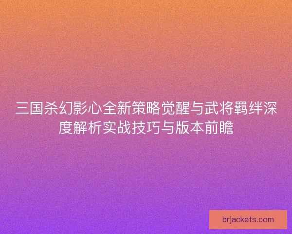三国杀幻影心全新策略觉醒与武将羁绊深度解析实战技巧与版本前瞻
